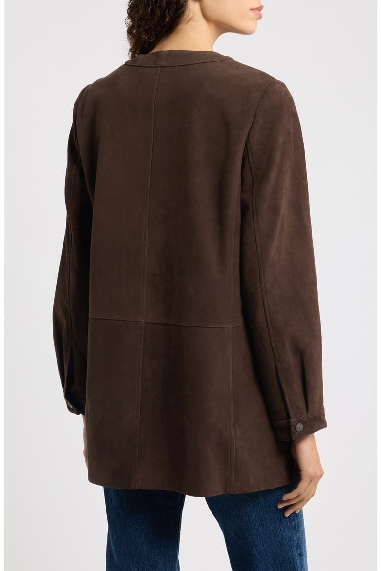 Linda Leather Coat, Alternate, color, ESPRESSO