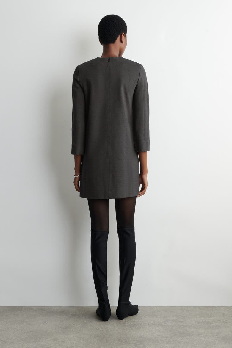 Tailored Jersey Mini Dress, Alternate, color, DARK GRAY