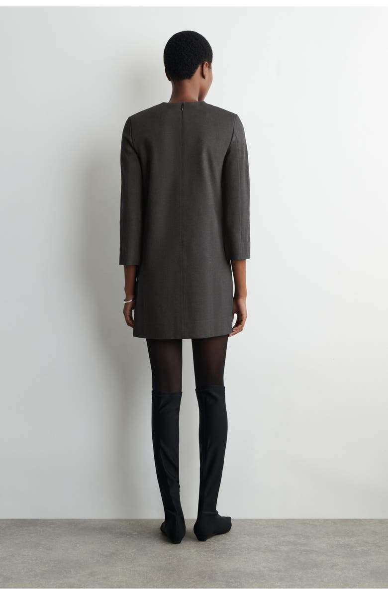 COS Tailored Jersey Mini Dress, Alternate, color, Dark Gray