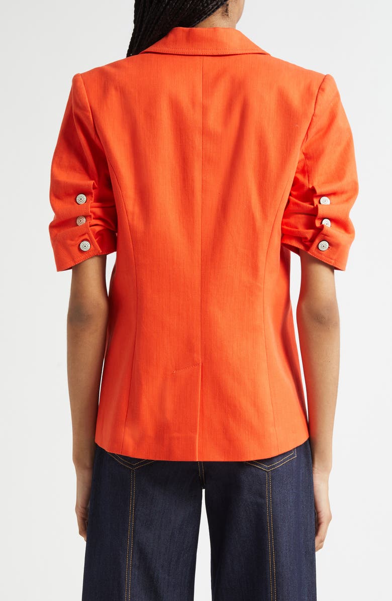 Cinq à Sept Stretch Cotton Blazer, Alternate, color, Cherry Tomato