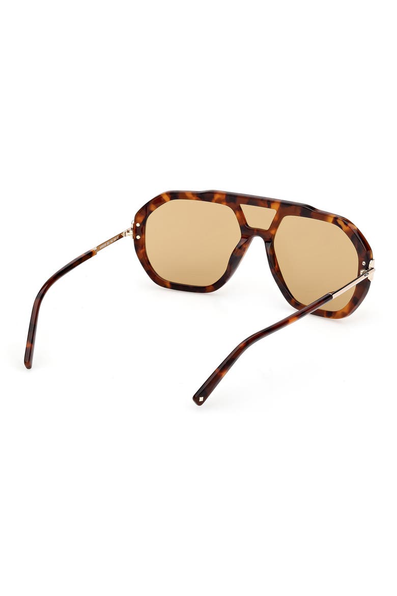 Geometric Sunglasses, Alternate, color, HAVANA / GOLD / AMBER SAND
