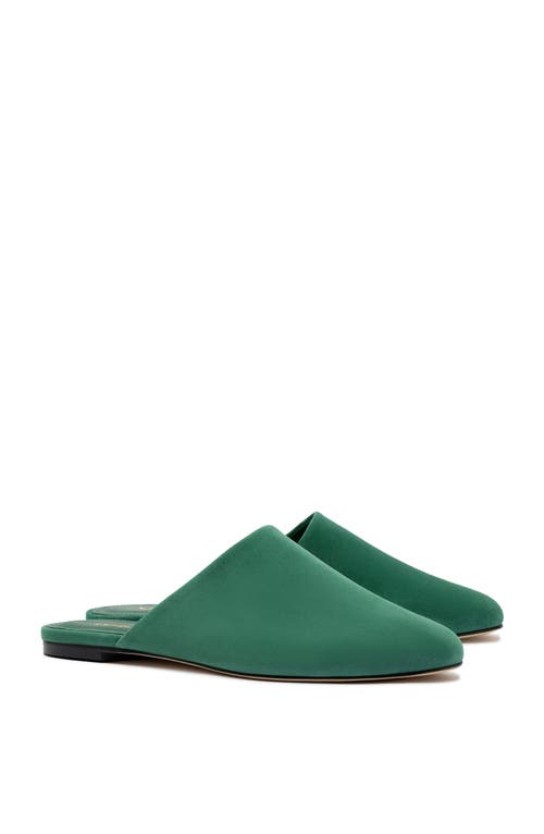 Larroude Venice Suede Ballerina Mules In Emerald