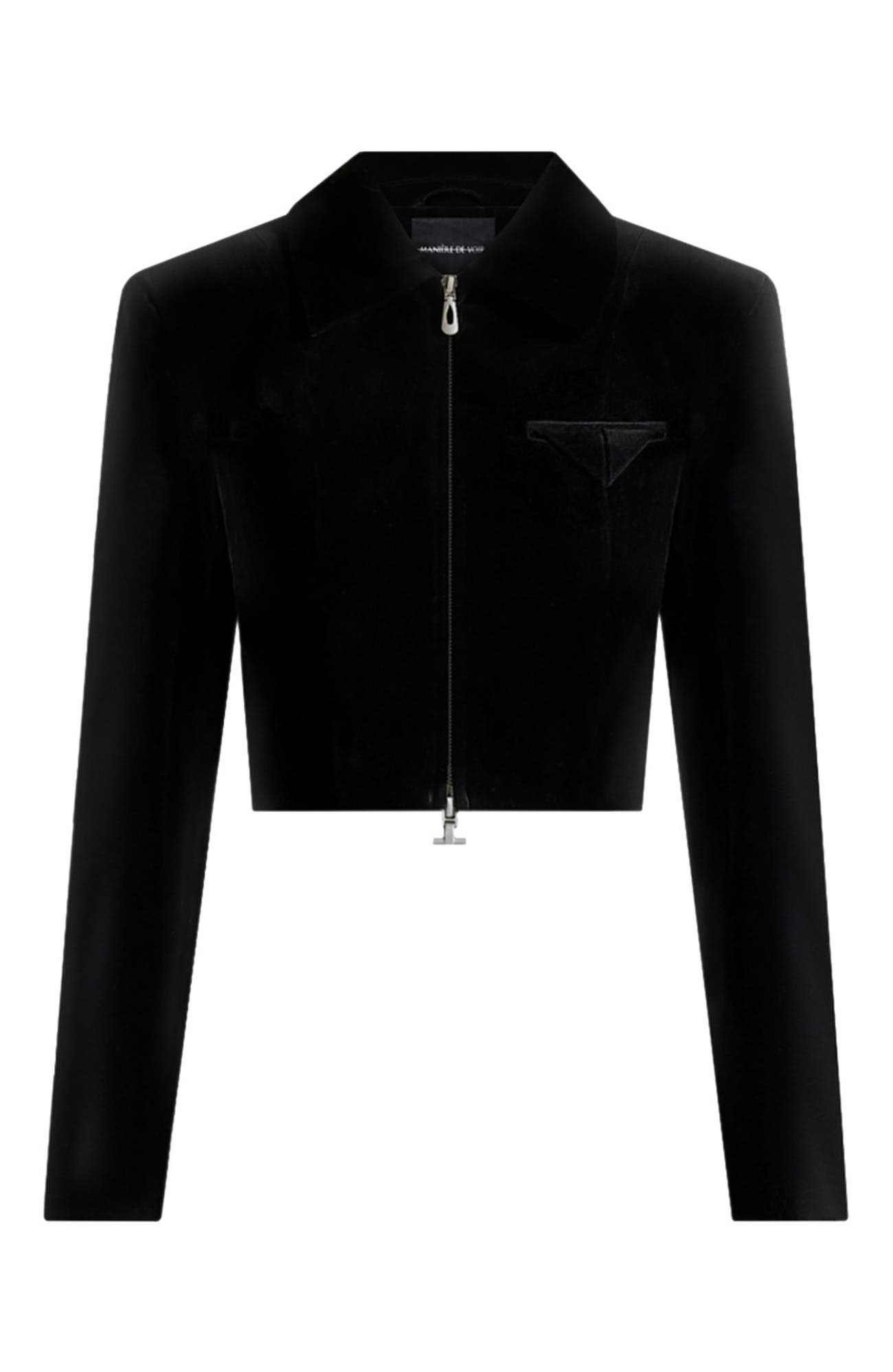 Adina Velvet Cropped Jacket - image 2