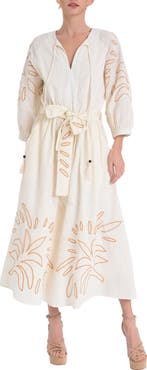CIEBON Eliza Embroidered A-Line Dress