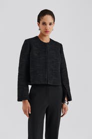 Malina Ruthie Cropped Boucle Blazer