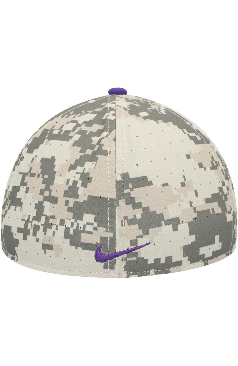 Nike Men's Nike Camo LSU Tigers Aero True Baseball Performance Fitted Hat, Alternate, color, 