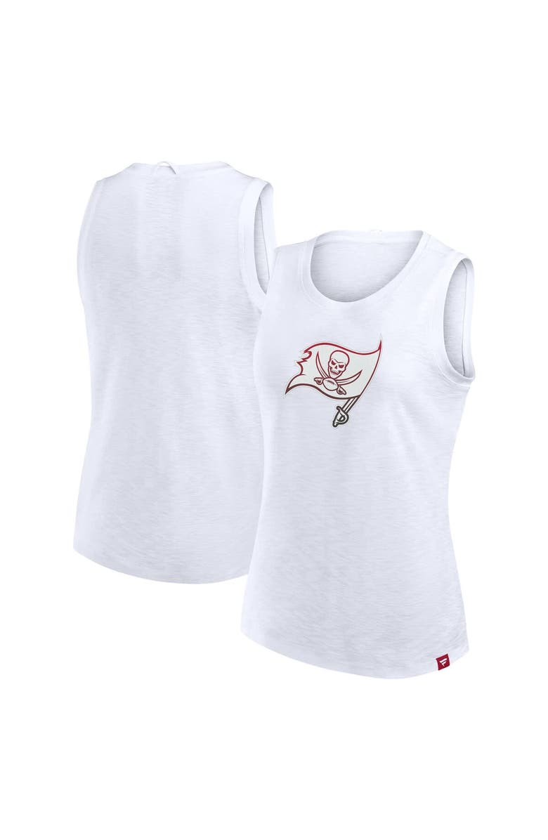 FANATICS Women's Fanatics White Tampa Bay Buccaneers Slub Tank Top, Main, color, White