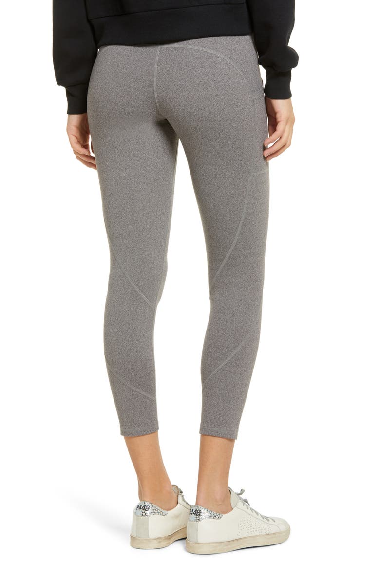 Hue Women's Active Pep Talking Skimmer Pocket Performance Leggings, Alternate, color, Still Grey