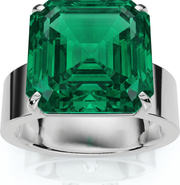 Bliss Diamond 6Ct Asscher Cut Cigar Band Solitaire Emerald Engagement Ring Gold Lab Grown