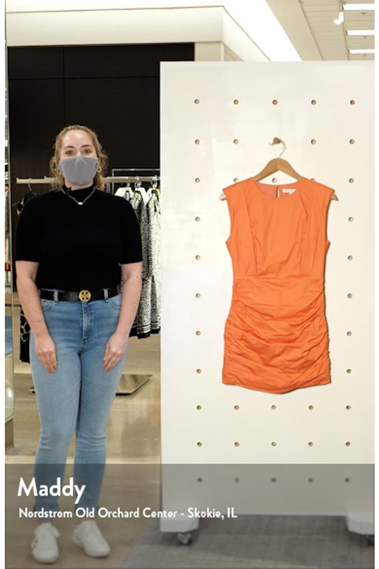 Pleated Shoulder Pad Dress video