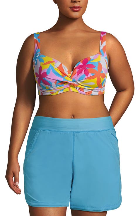 Plus Size SunShade UPF 50 5" Board Shorts with Panty