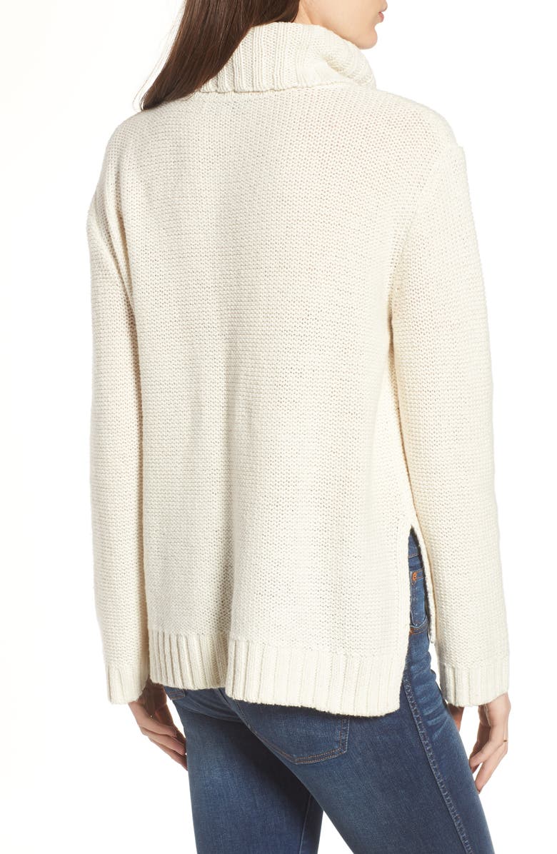 Madewell Flecked Turtleneck Sweater, Alternate, color,
