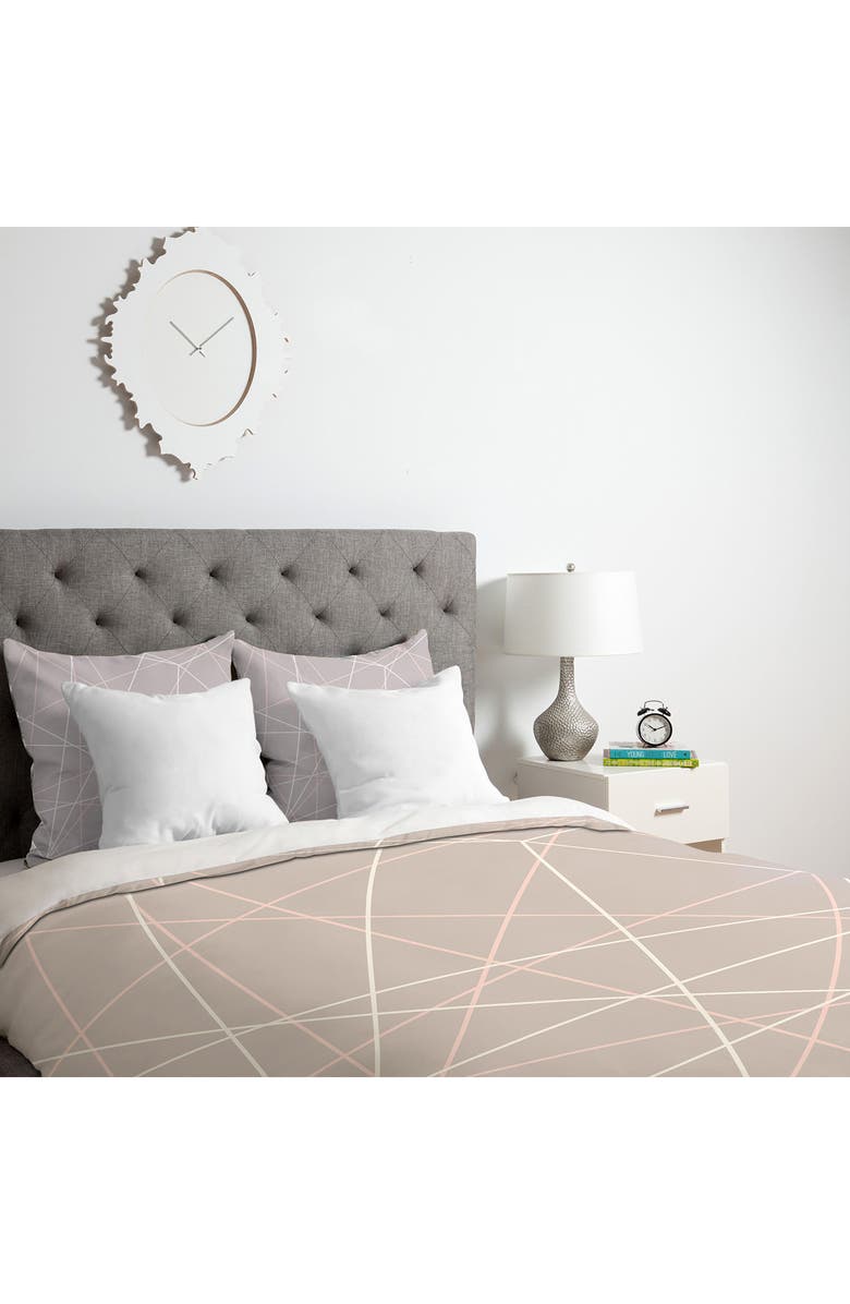 Deny Designs Pastel Lines Duvet Cover & Sham Set, Alternate, color, 