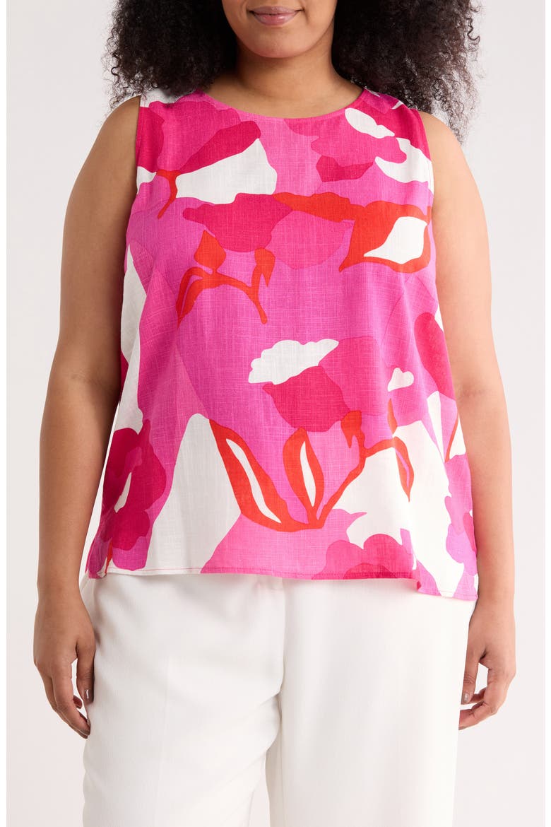 Sleeveless Top, Main, color, NEW IVORY POPPY PRINT