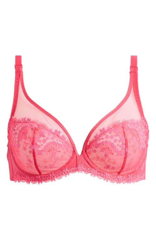 Simone Perele Wish Underwire Plunge Bra In Fabulous Pink