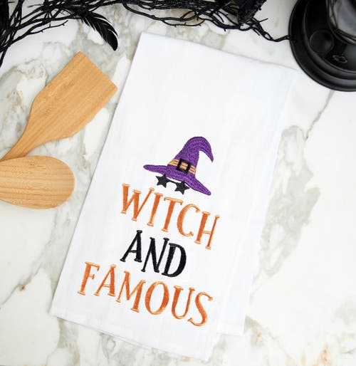C & F Home C&f Home Witch And Famous Halloween Cotton Embroidered Flour Sack Kitchen Towel In Red