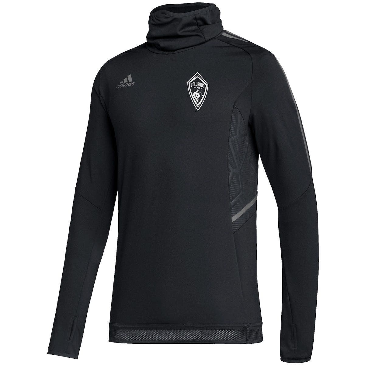 Men's adidas Black Colorado Rapids COLD.RDY Raglan Warmup Pullover Jacket - image 2