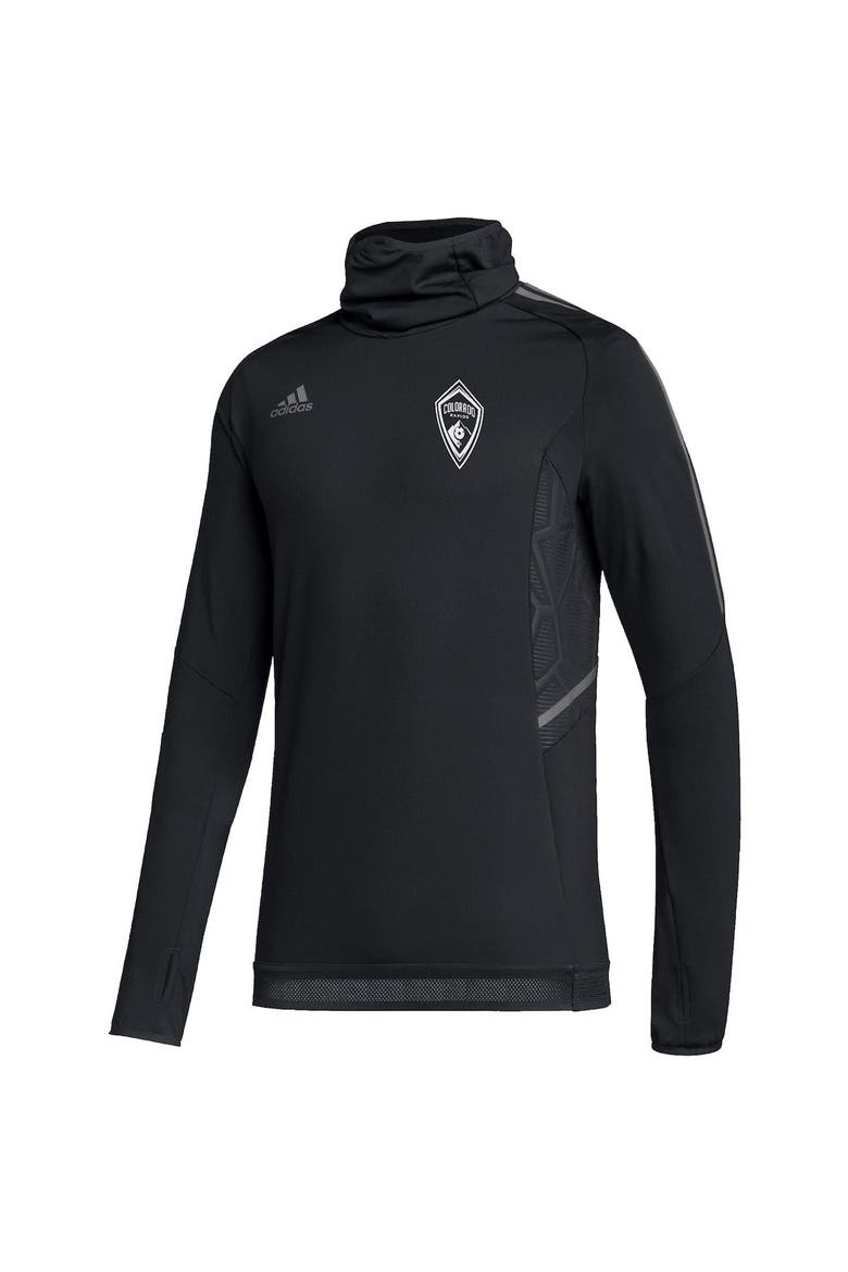 Men's adidas Black Colorado Rapids COLD.RDY Raglan Warmup Pullover Jacket, Alternate, color, Black