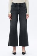 Bayeas Raw Hem Mid Rise Wide Leg Jeans