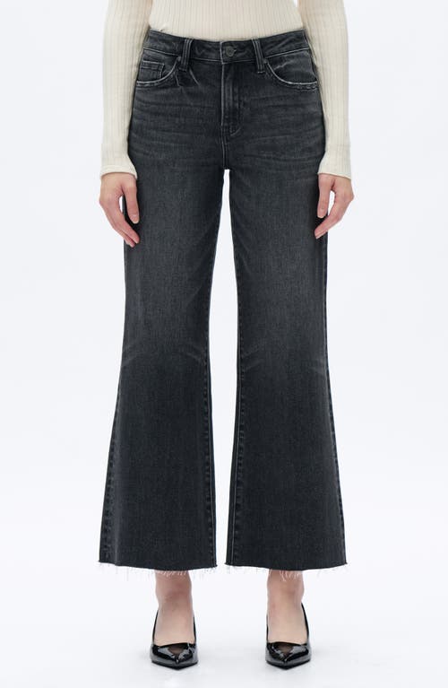 Bayeas Raw Hem Mid Rise Wide Leg Jeans In Gray