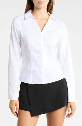 Long Sleeve Button Down Shirt with Tie