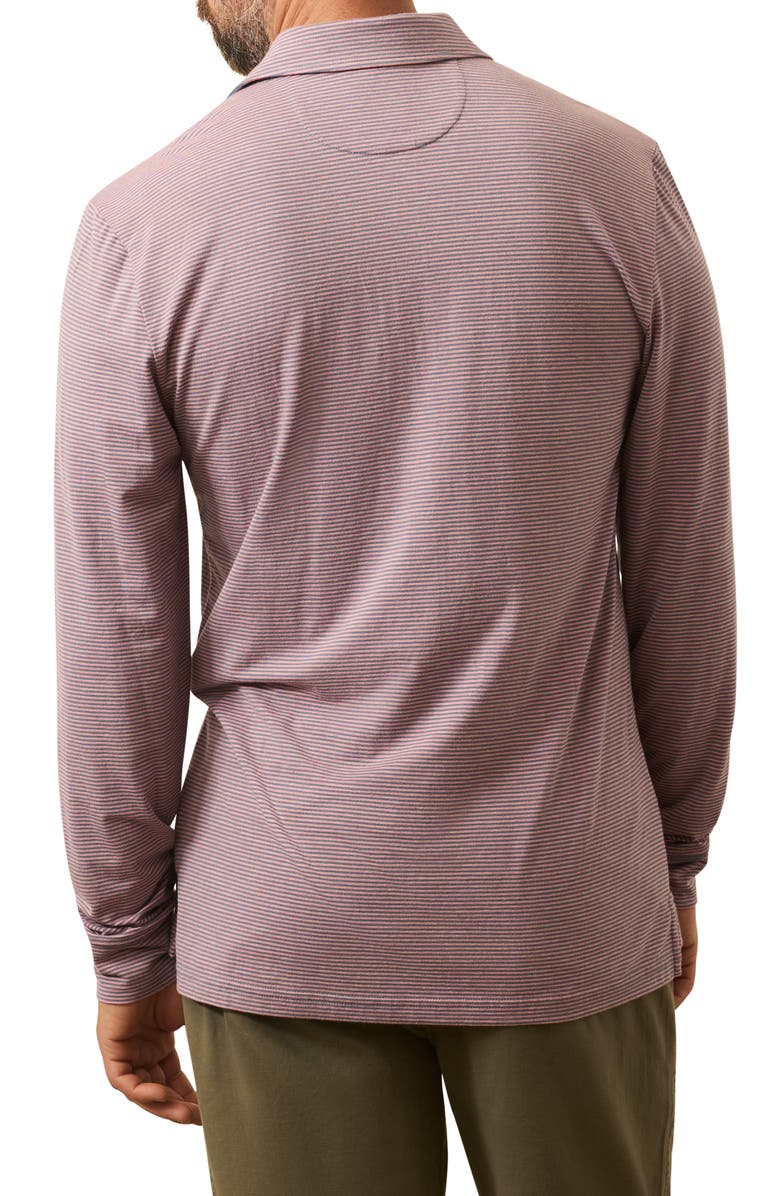 Faherty Movement Stripe Long Sleeve Polo, Alternate, color, Three Springs Stripe