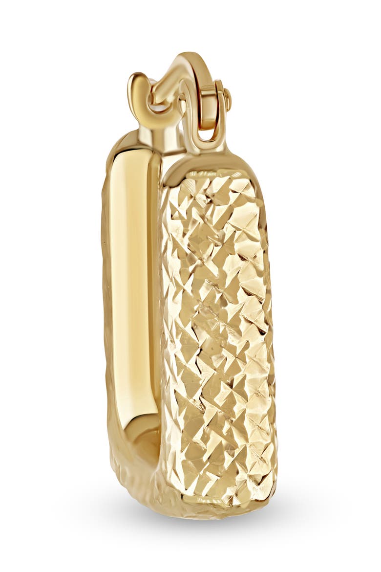 14K Gold Textured Hoop Earrings, Alternate, color, 14K YELLOW GOLD