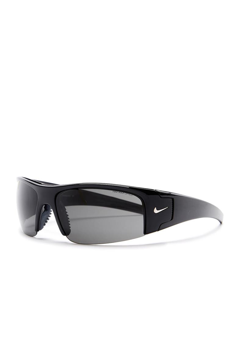 Dual Fusion 64mm Wrap Sunglasses, Alternate, color, 001 BLACK