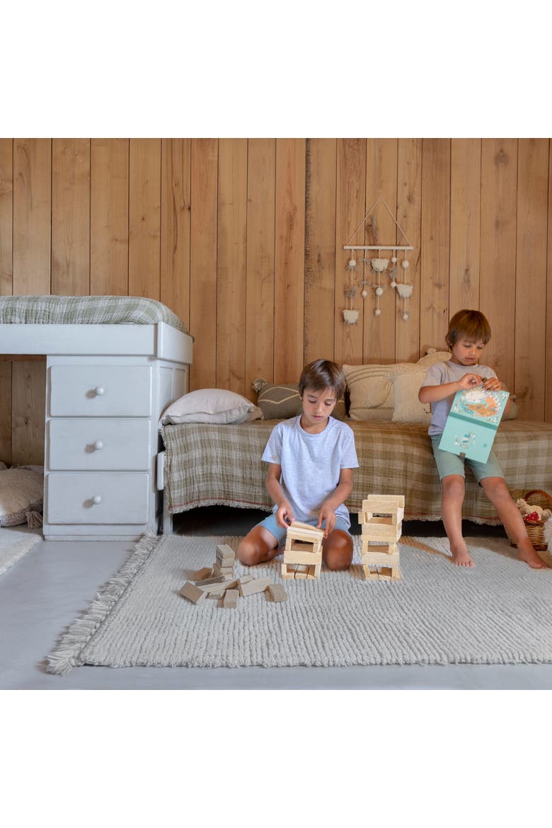Woolable rug Koa, Alternate, color, Sheep White, Sandstone
