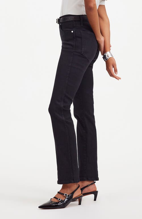 Madewell Kick Out Full-length Jeans In Black Rinse Wash