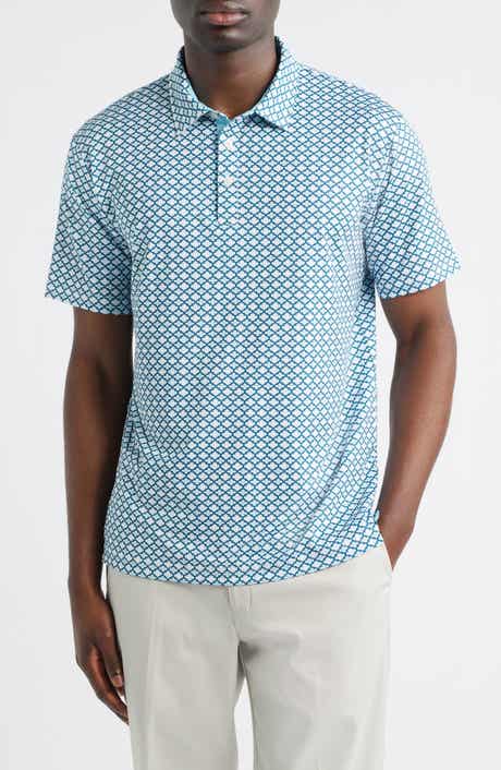 Tempo Quatrefoil Print Performance Golf Polo