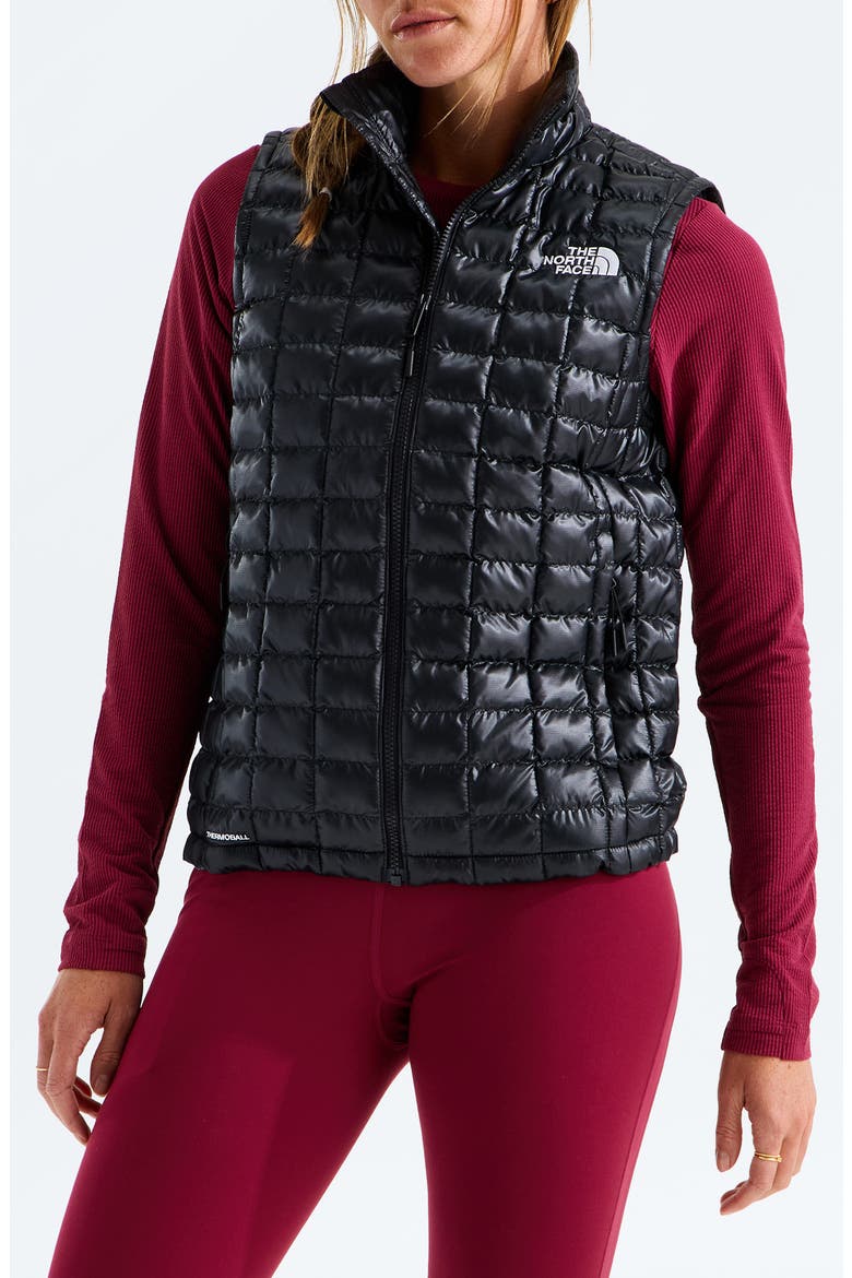 Thermoball Windproof Water Repellent Packable Quilted Vest, Main, color, TNF BLACK/ TNF BLACK