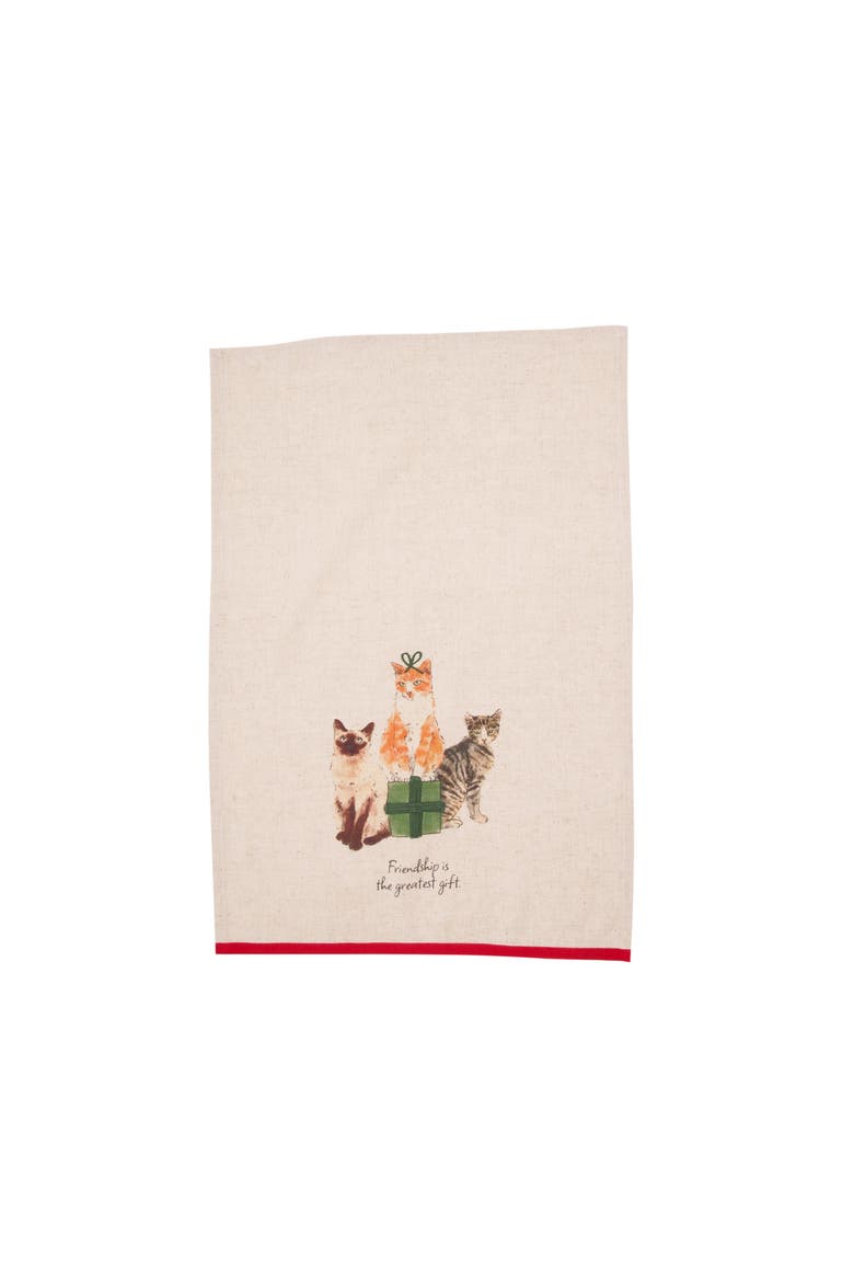 Friendship Cats Pet Lovers Towel, Alternate, color, Beige