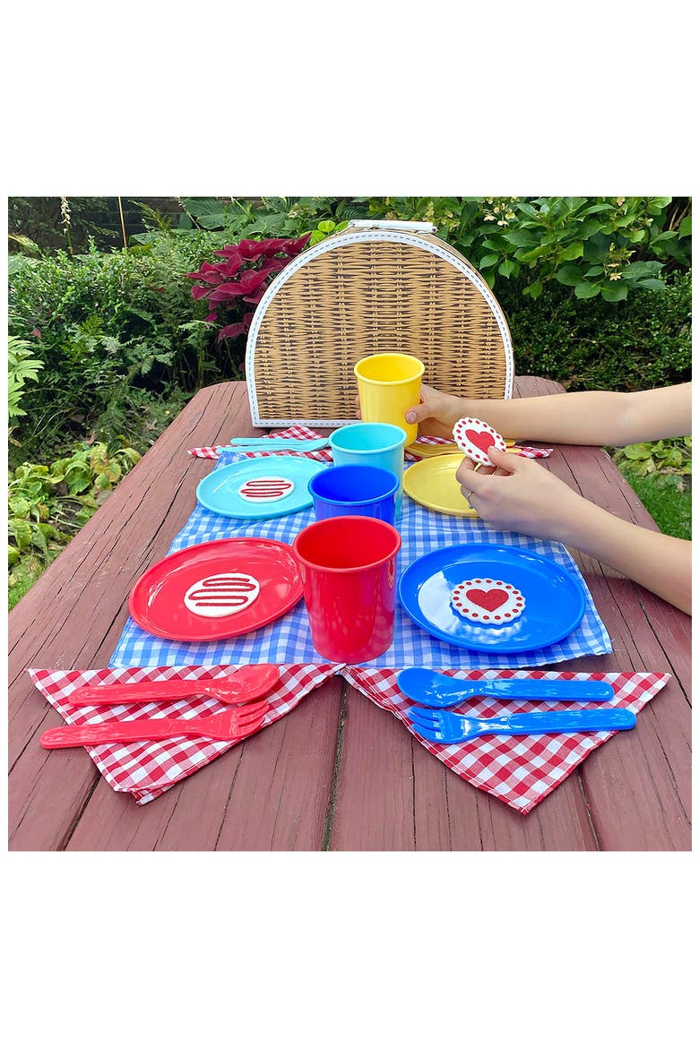 25-Piece Deluxe Picnic Set & Carrying Case, Alternate, color, MULTI