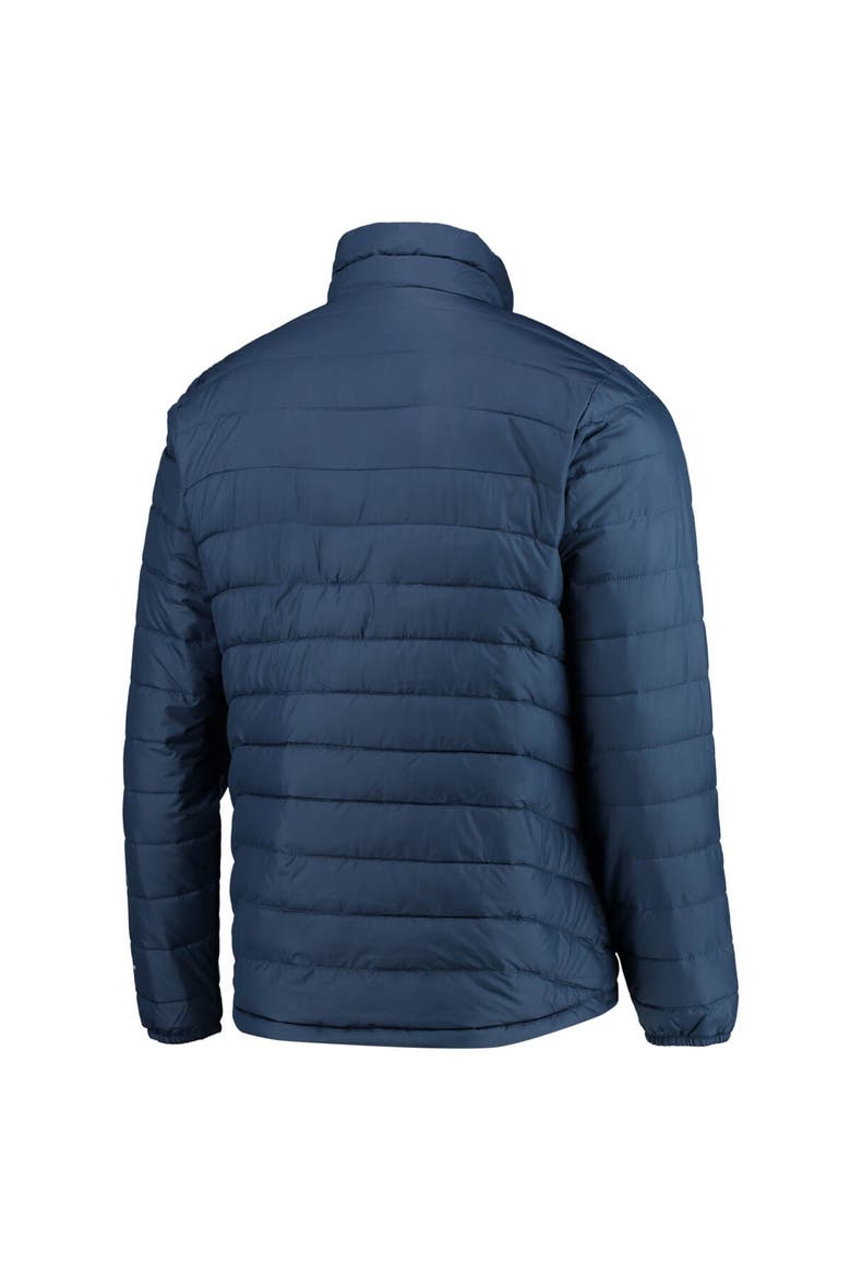 Men's Columbia Navy Michigan Wolverines Powder Lite Omni-Heat Reflective Full-Zip Jacket, Alternate, color, Navy