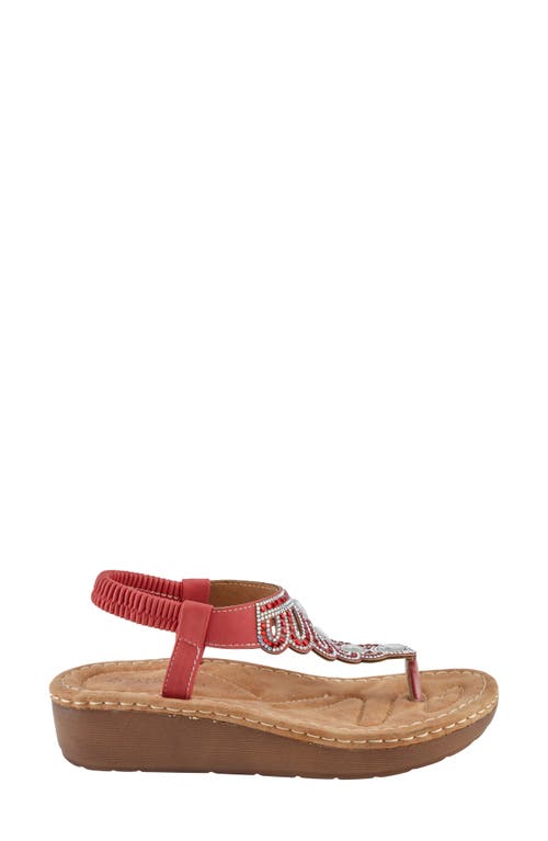 Patrizia By Spring Step Toshira Wedge Sandal In Red