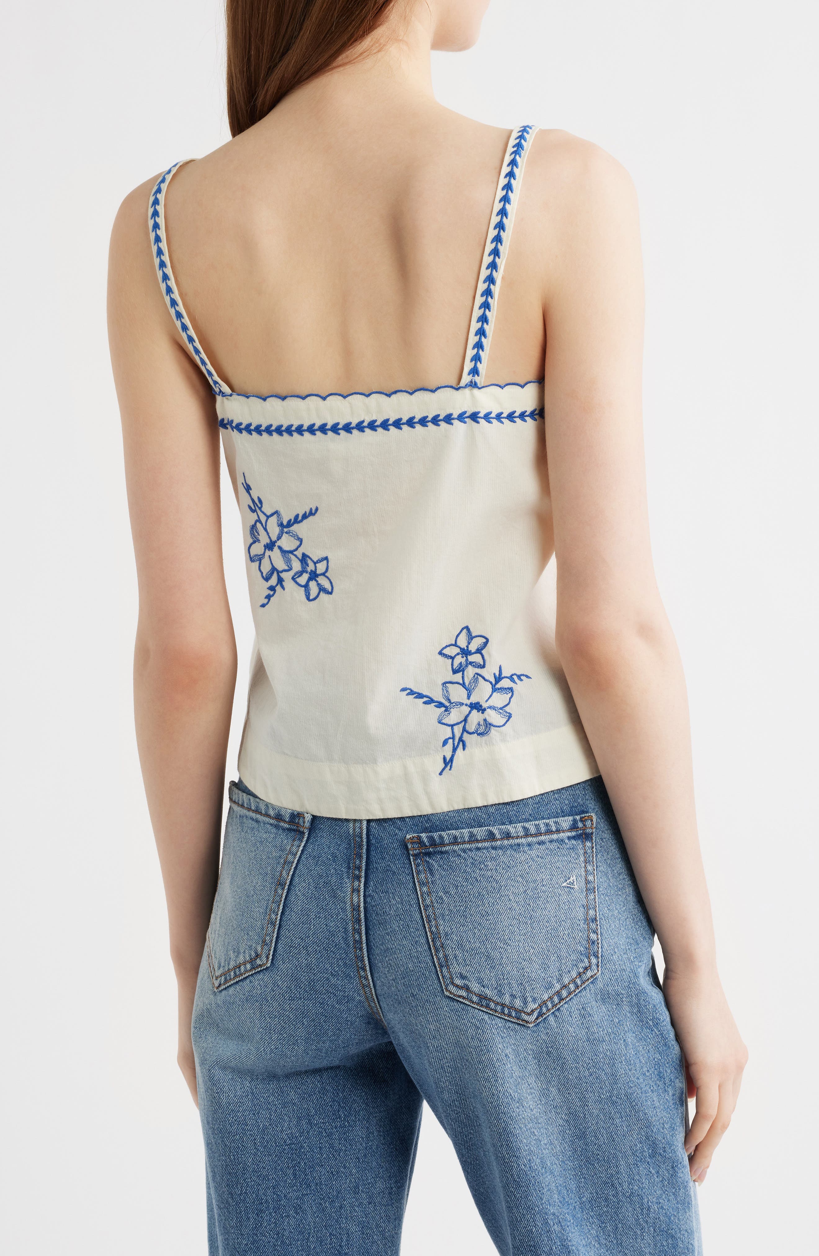 The Weekend Floral Embroidered Button-Up Top - image 4