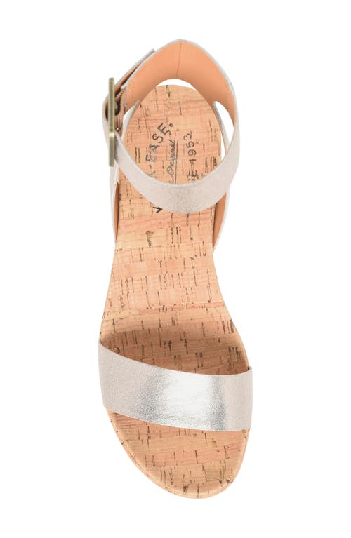 Kork-ease Mullica Ankle Strap Platform Wedge Sandal In Gold Metallic