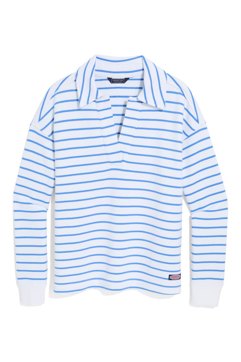 Cam Polo Sweatshirt, Alternate, color, BREAKER BLUE STRIPE