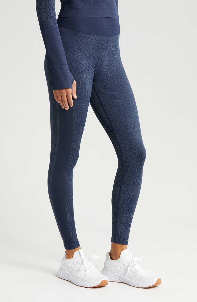 Zella Seamless Jacquard Base Layer Leggings, Alternate, color,