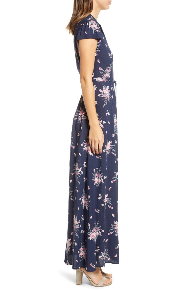 Row A Floral Print Maxi Dress, Alternate, color,