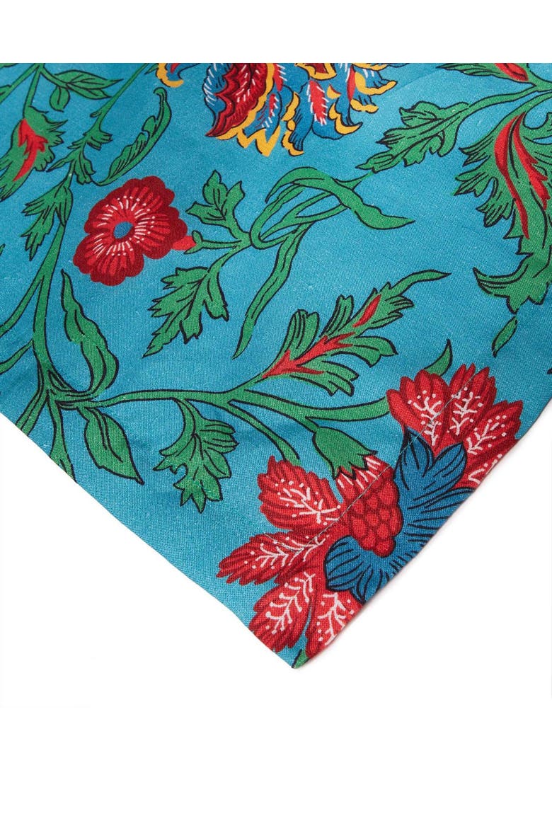 Runner Dragon Flower Turquoise, Alternate, color, Dragon Flower Turquoise