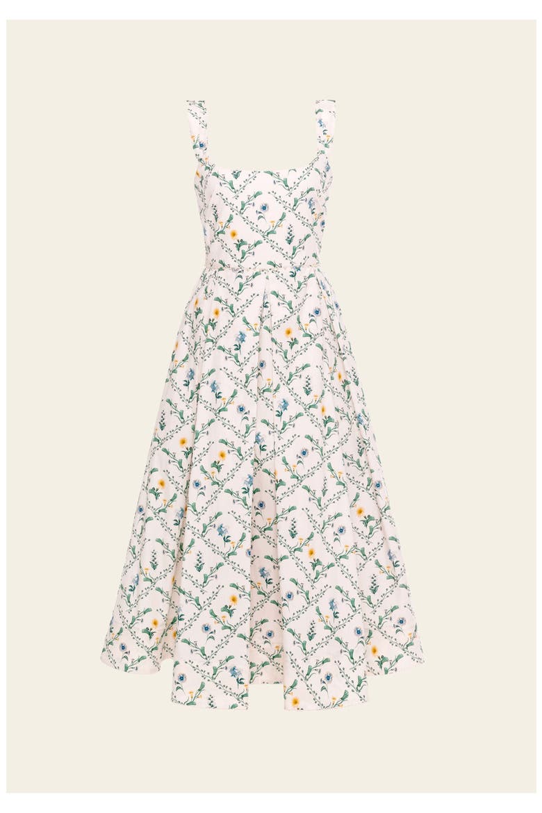 Alcaparra Brisa  Midi Dress, Main, color, Ivory