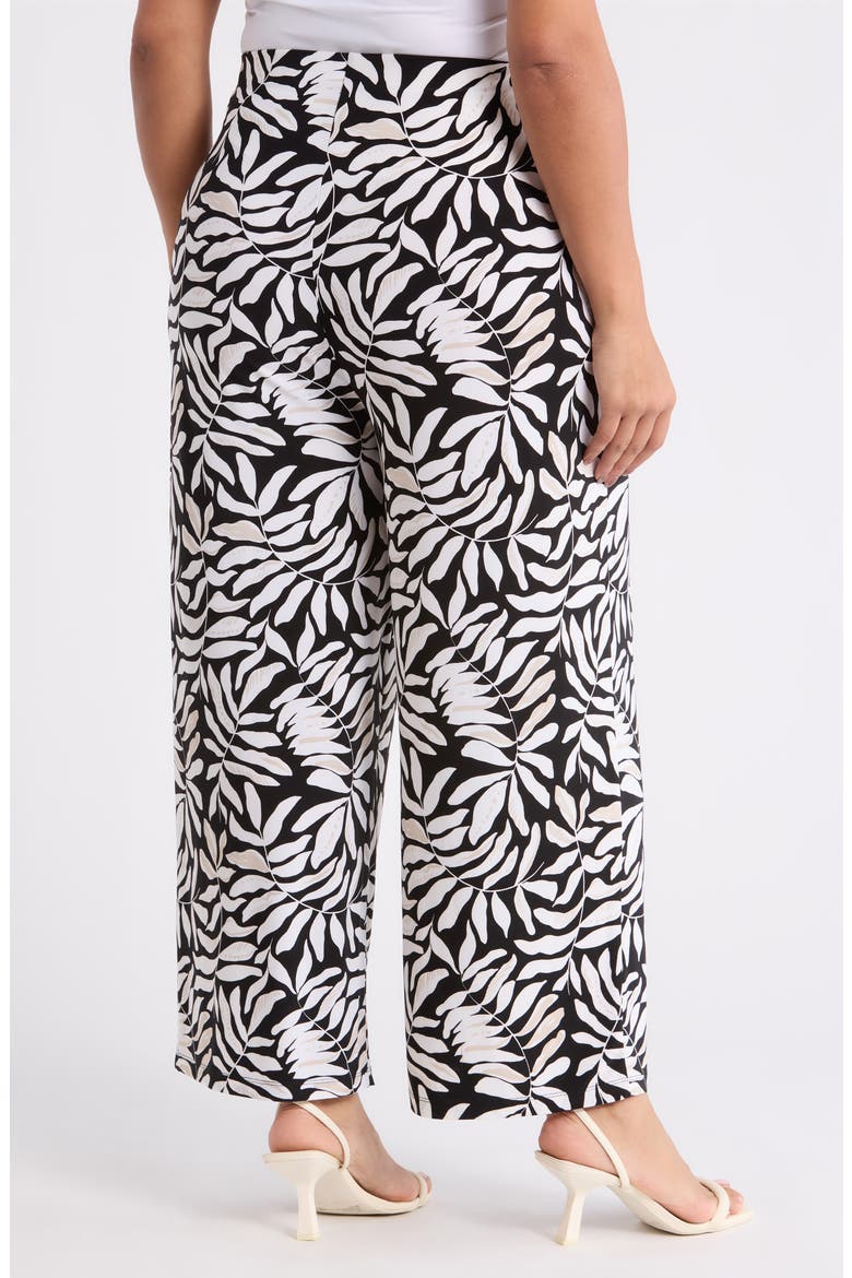 Print Knit Crop Wide Leg Pants, Alternate, color, ANNE BLACK MULTI