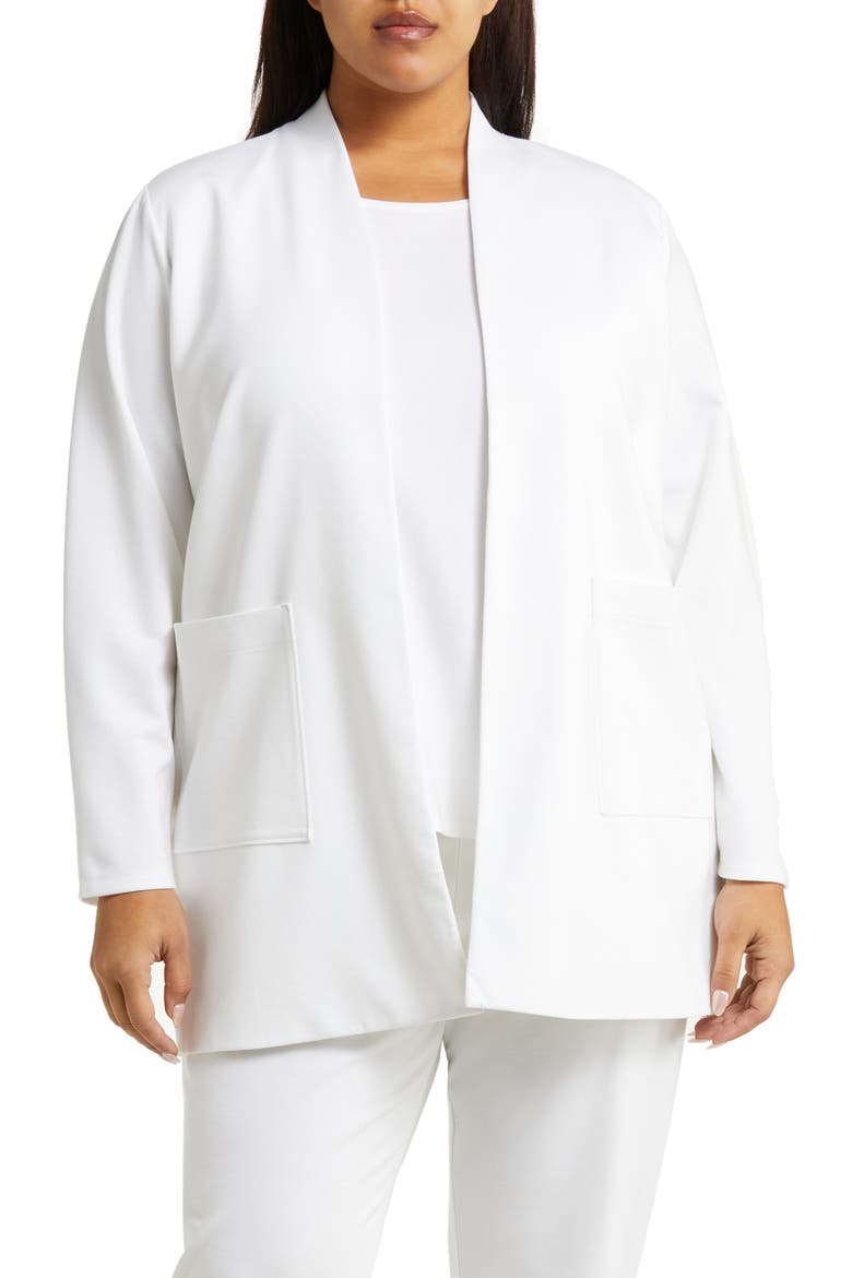 High Collar Long Jacket, Main, color, IVORY