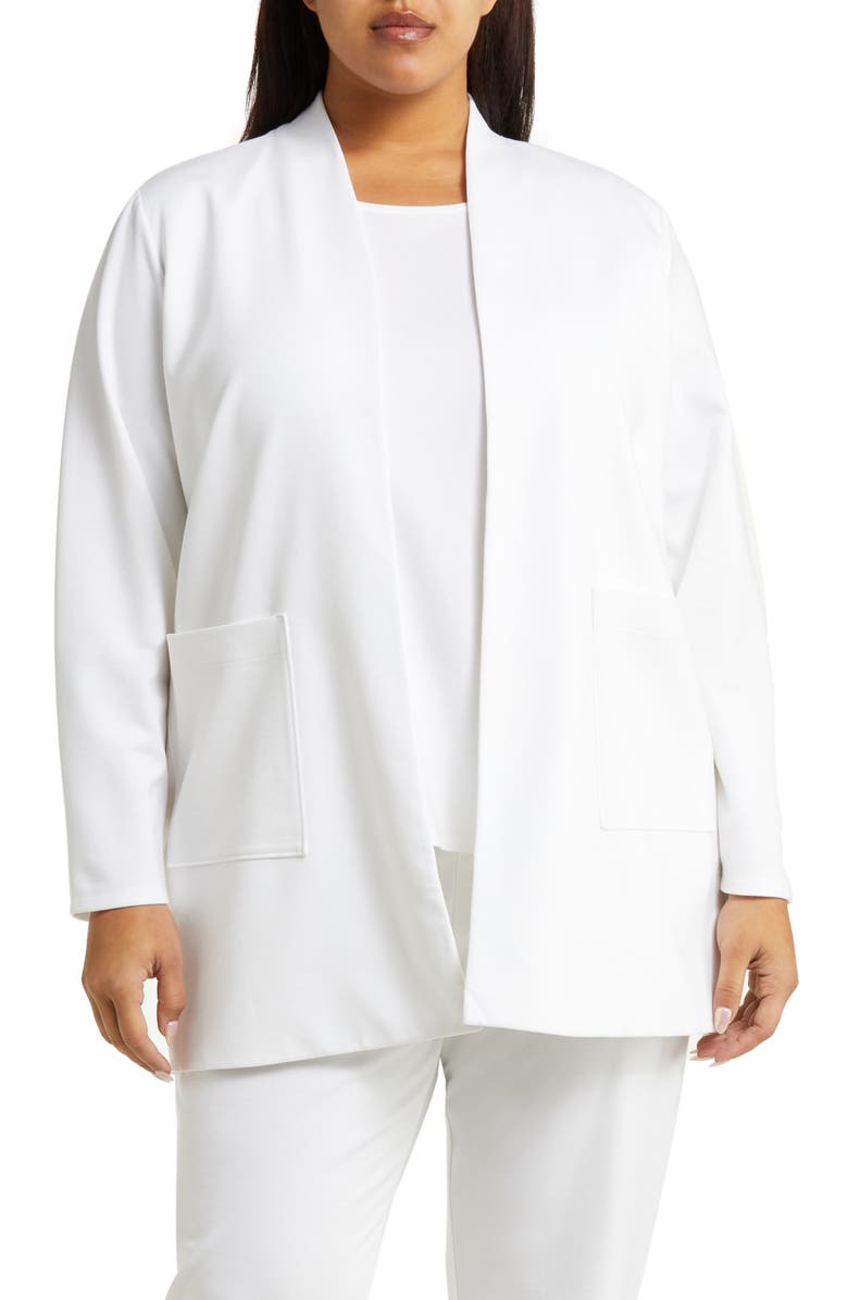 Eileen Fisher High Collar Long Jacket, Main, color,