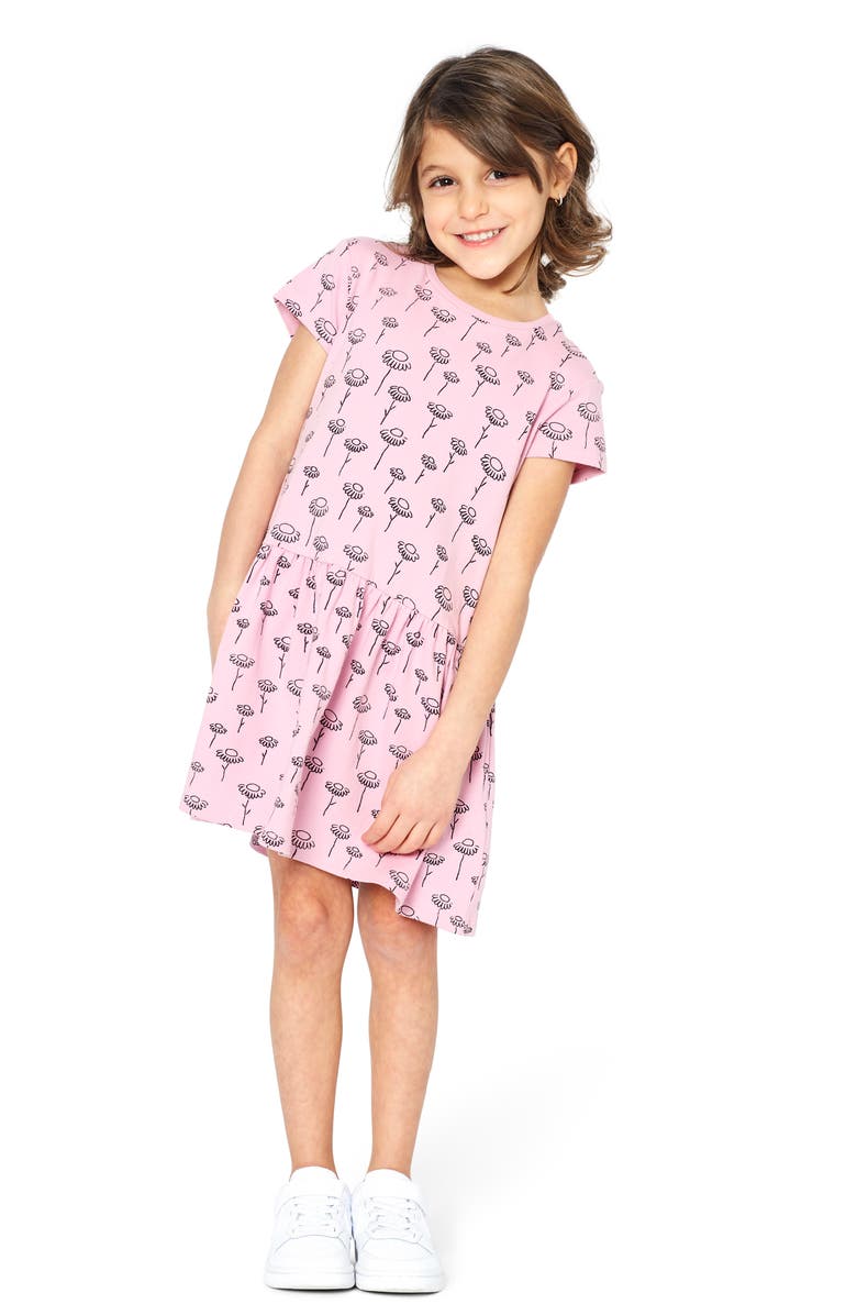 art & eden Zandra Drop Waist Organic Cotton Dress, Alternate, color, 