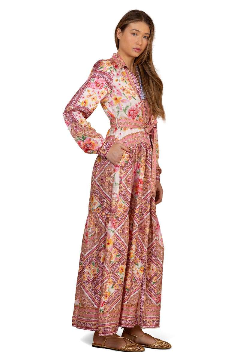 Nicandra Charmeuse Maxi Dress, Alternate, color, Coral