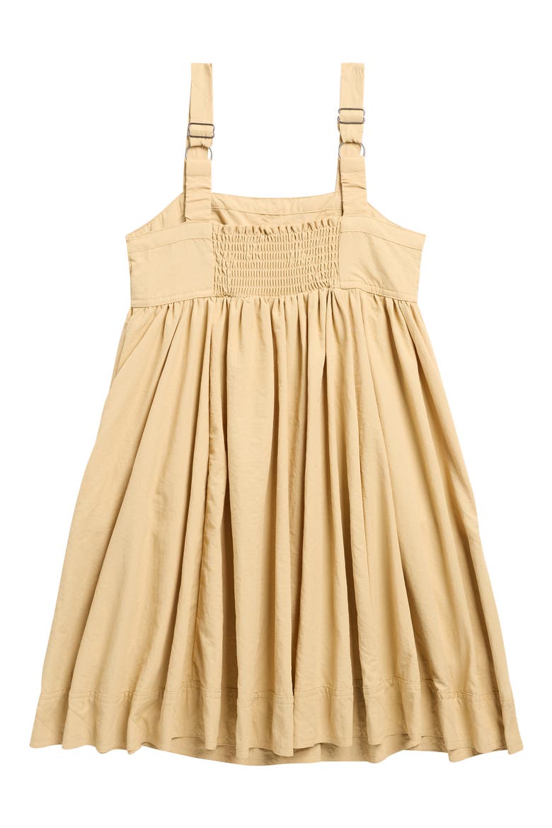 Kids' Pinafore Pocket Dress, Alternate, color, SAND DUNE