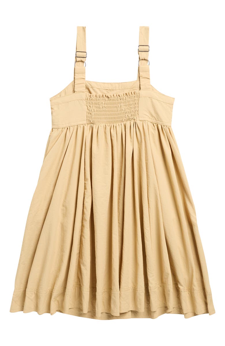 Tractr Kids' Pinafore Pocket Dress, Alternate, color, Sand Dune
